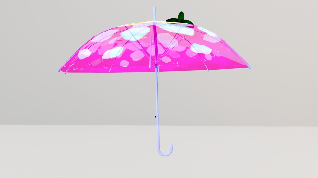 【3Dモデル】YOU+MORE! シュワシュワ弾ける クリームソーダの透明傘〈ピンククリームソーダ〉