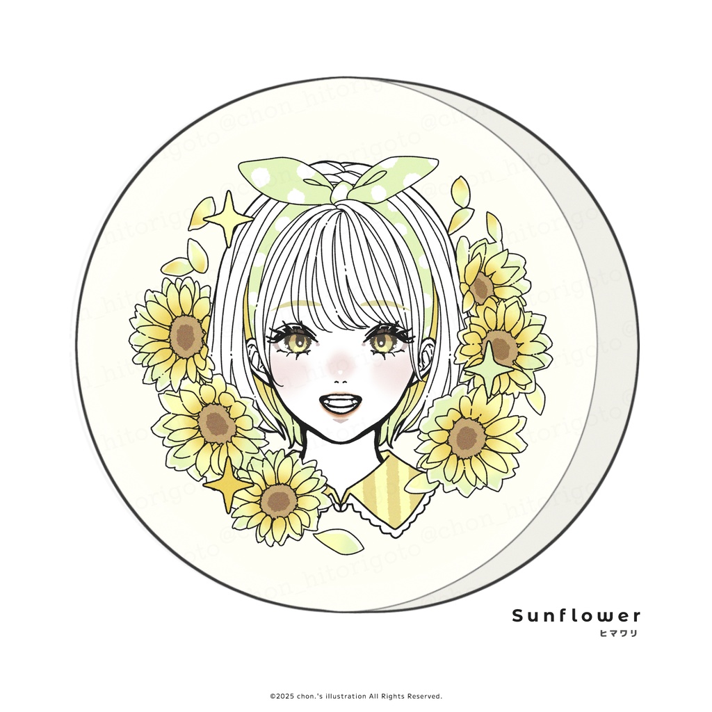 丸型お花キャンバスプリント