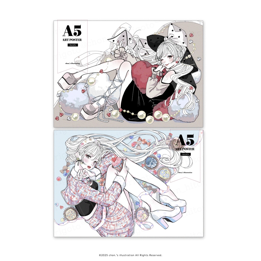 メタリックミニアートポスター2種セット