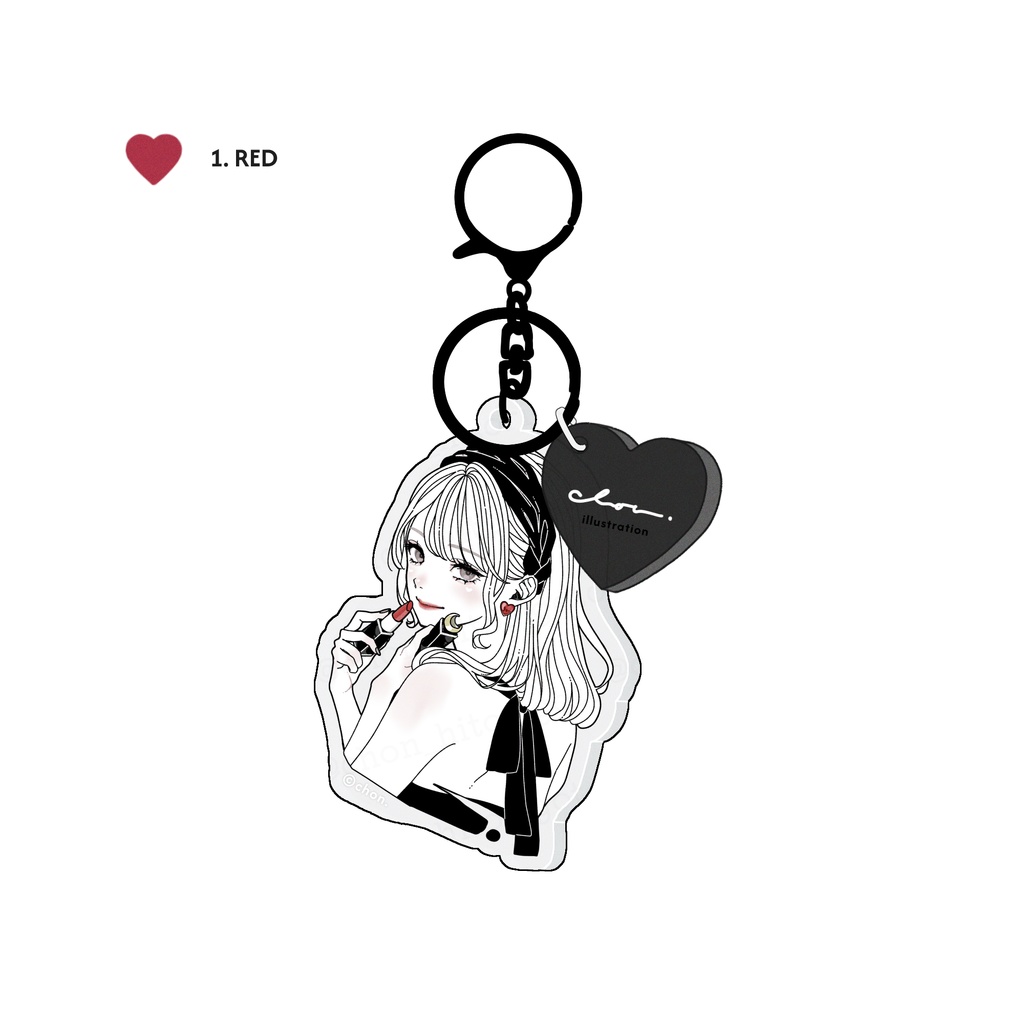 アクリルキーホルダー全3種(BLACK×LIP)