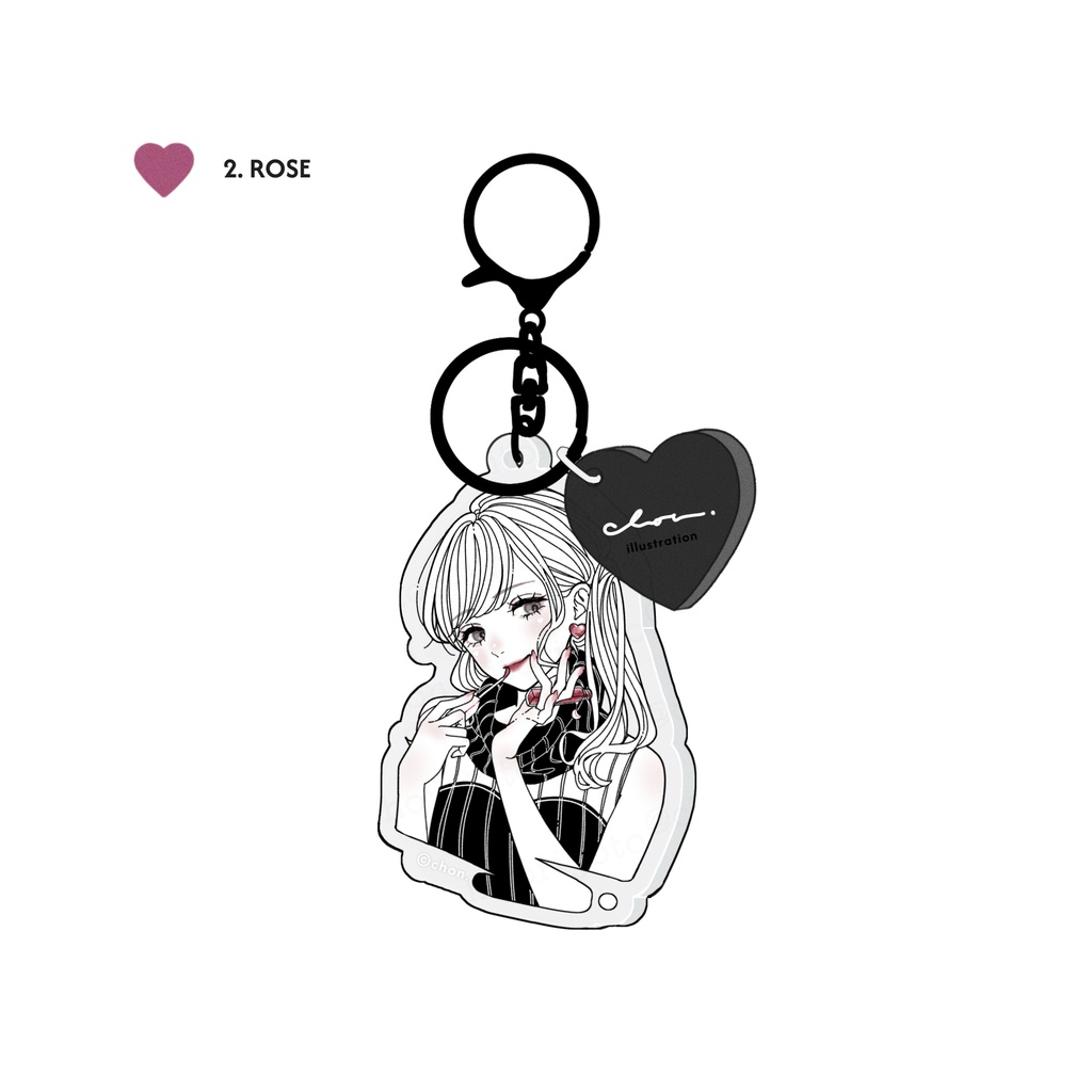 アクリルキーホルダー全3種(BLACK×LIP)