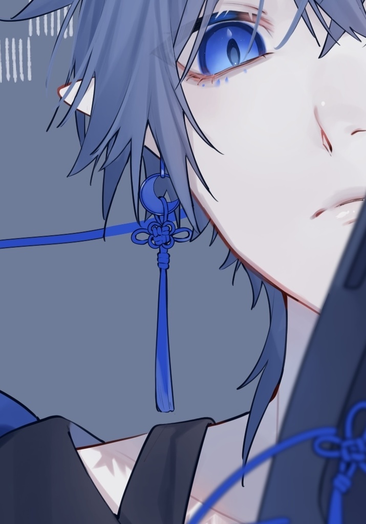 【2025年1月31日19時まで】つきみつAo-和風タッセル耳飾り-