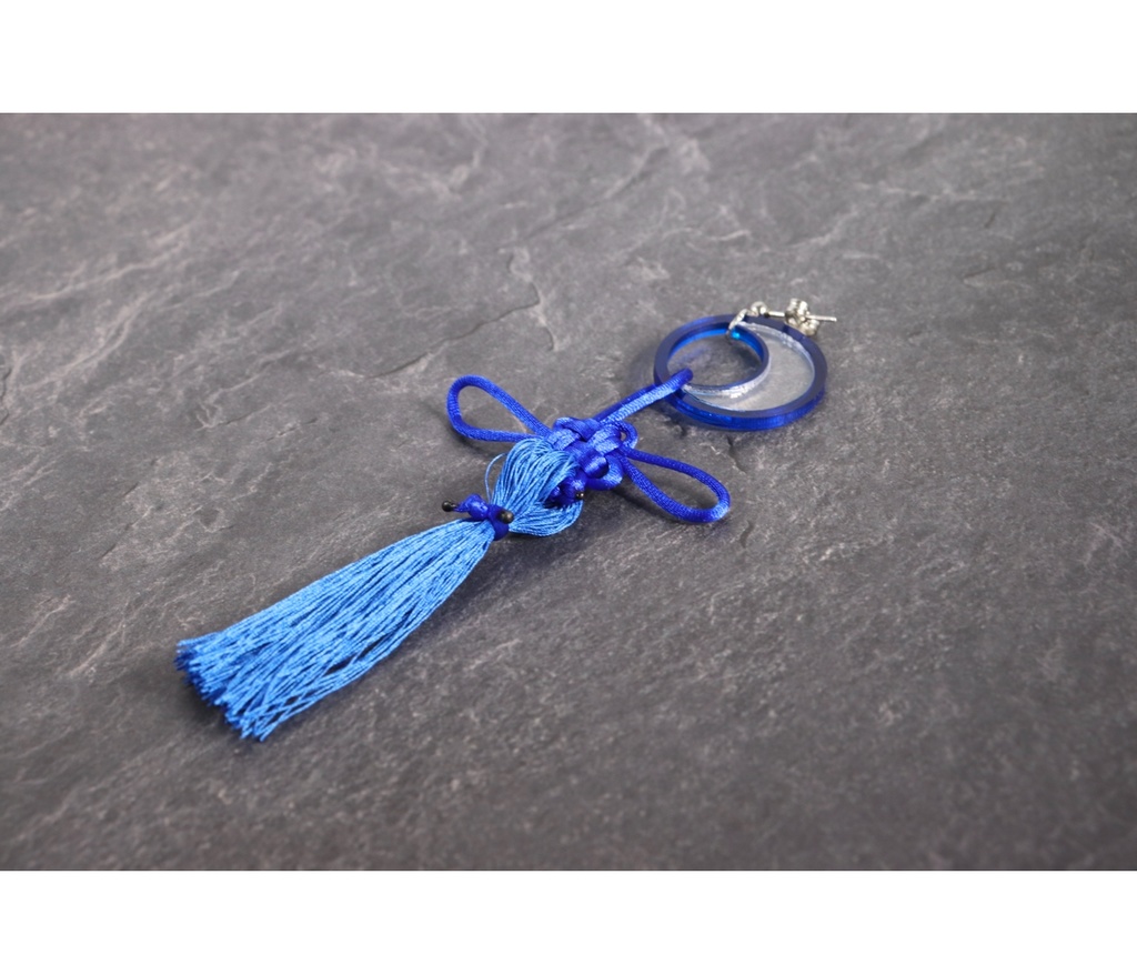 【2025年1月31日19時まで】つきみつAo-和風タッセル耳飾り-