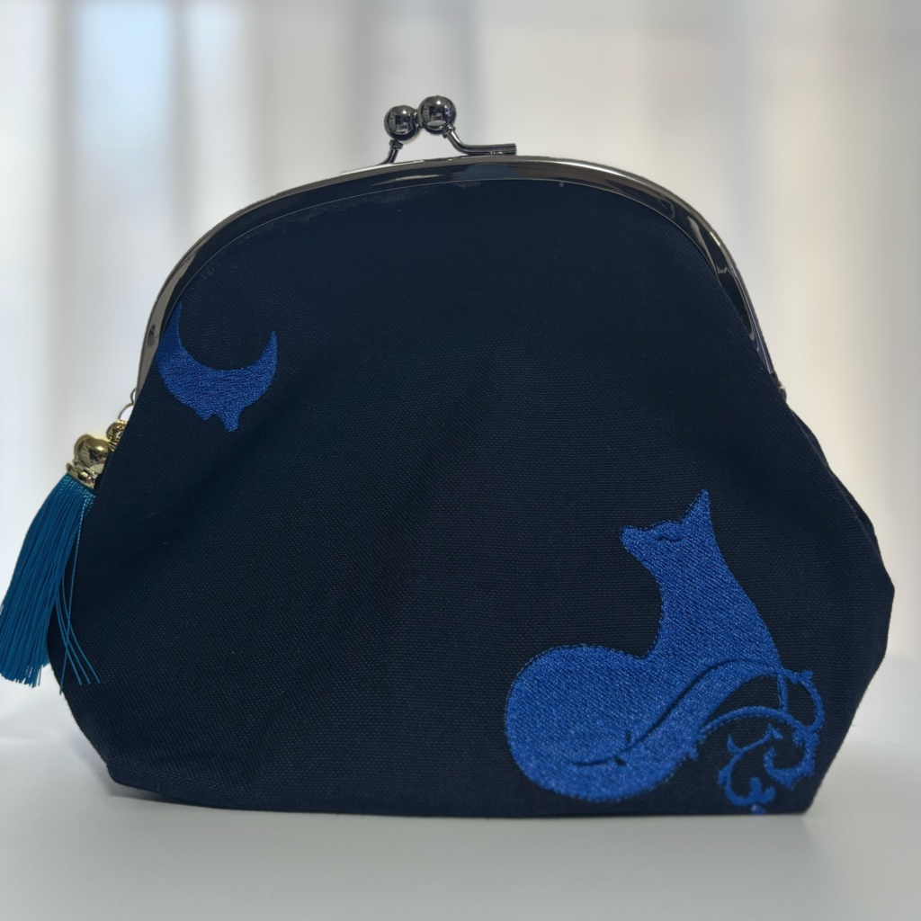 【刺繍入りポーチ】つきみつAoオリジナル