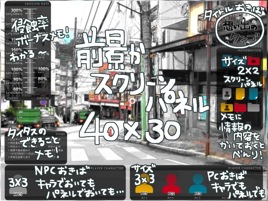 ダブルクロスThe 3rd Edition ココフォリア用 マップパネル