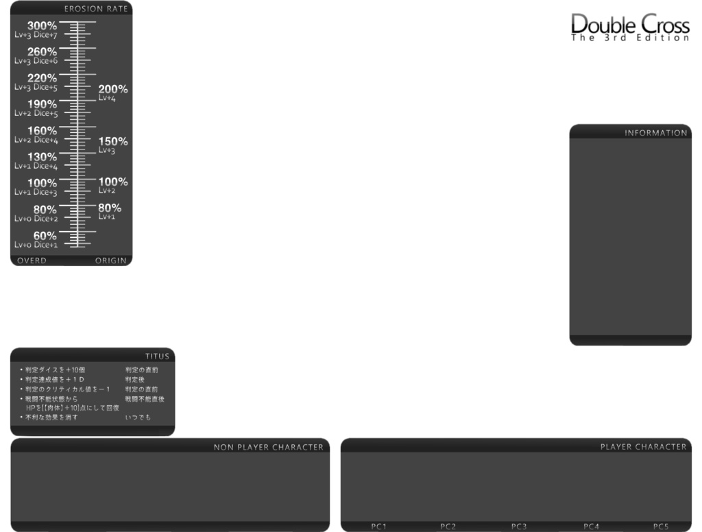 ダブルクロスThe 3rd Edition ココフォリア用 マップパネル