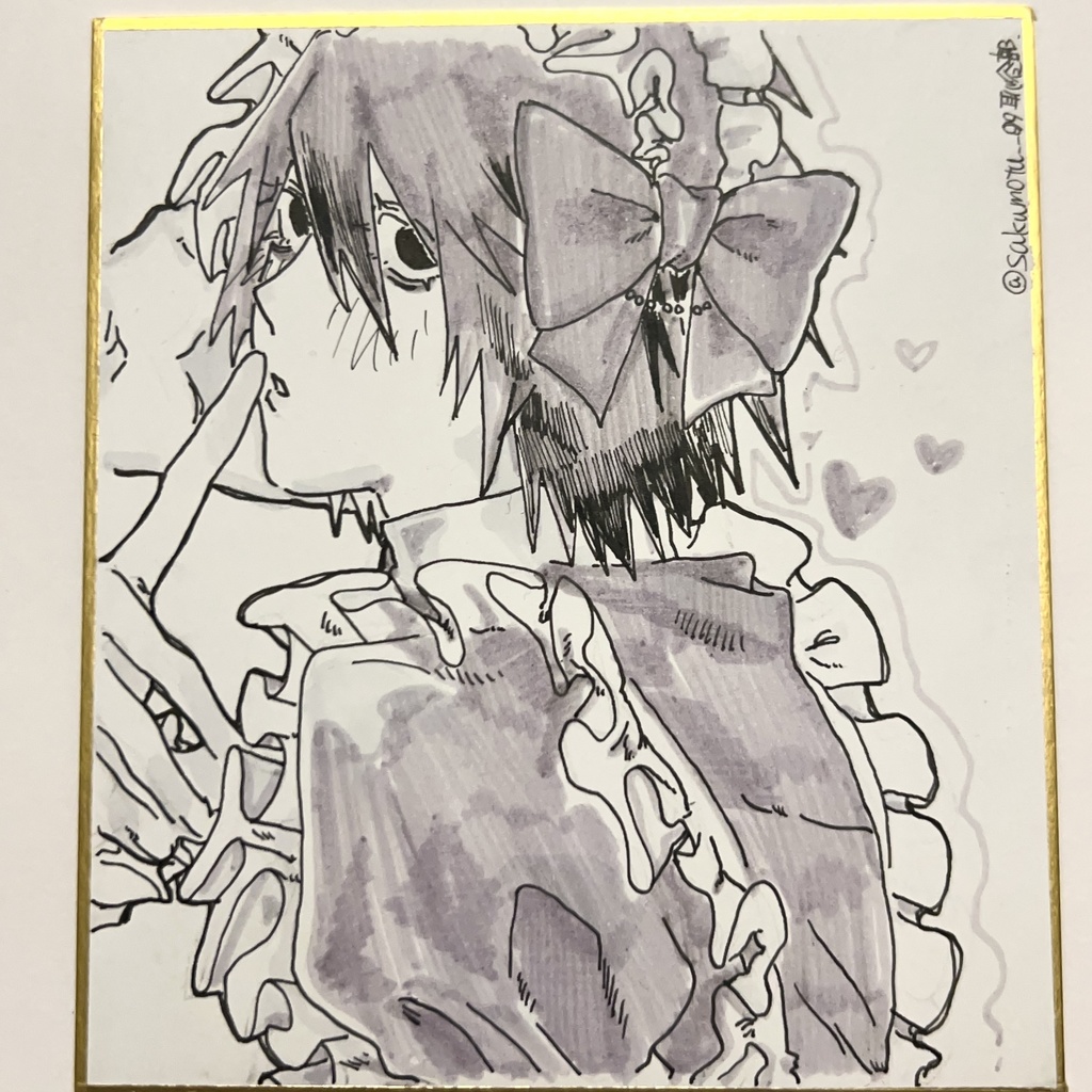手描き色紙 メイド