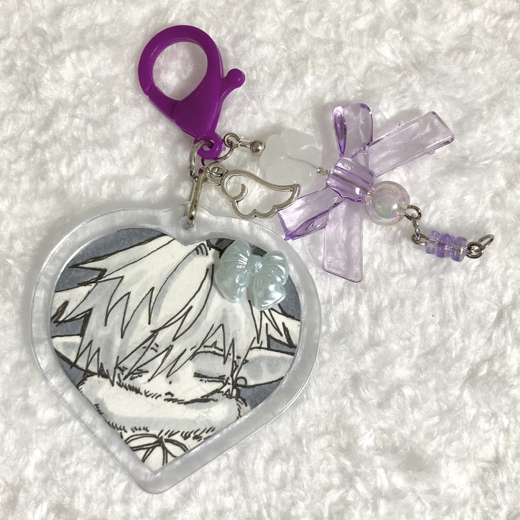 原画付きキーホルダー 蚕