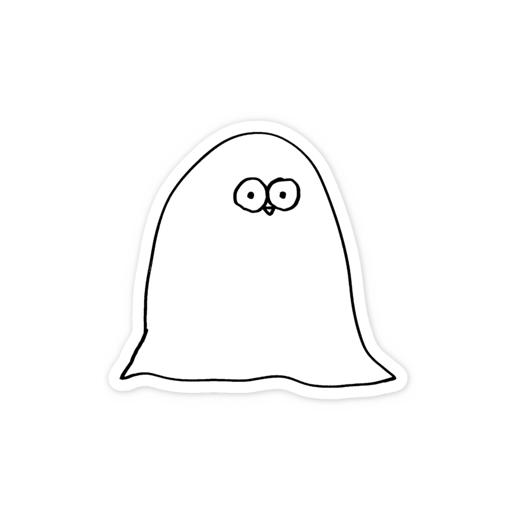 ゆるおばけ スマホステッカー