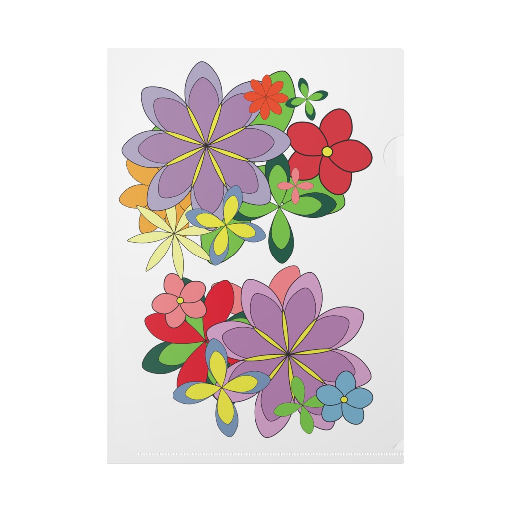 派手お花クリアファイル