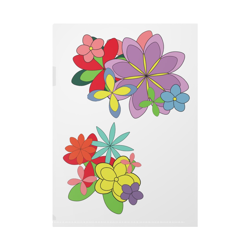 派手お花クリアファイル