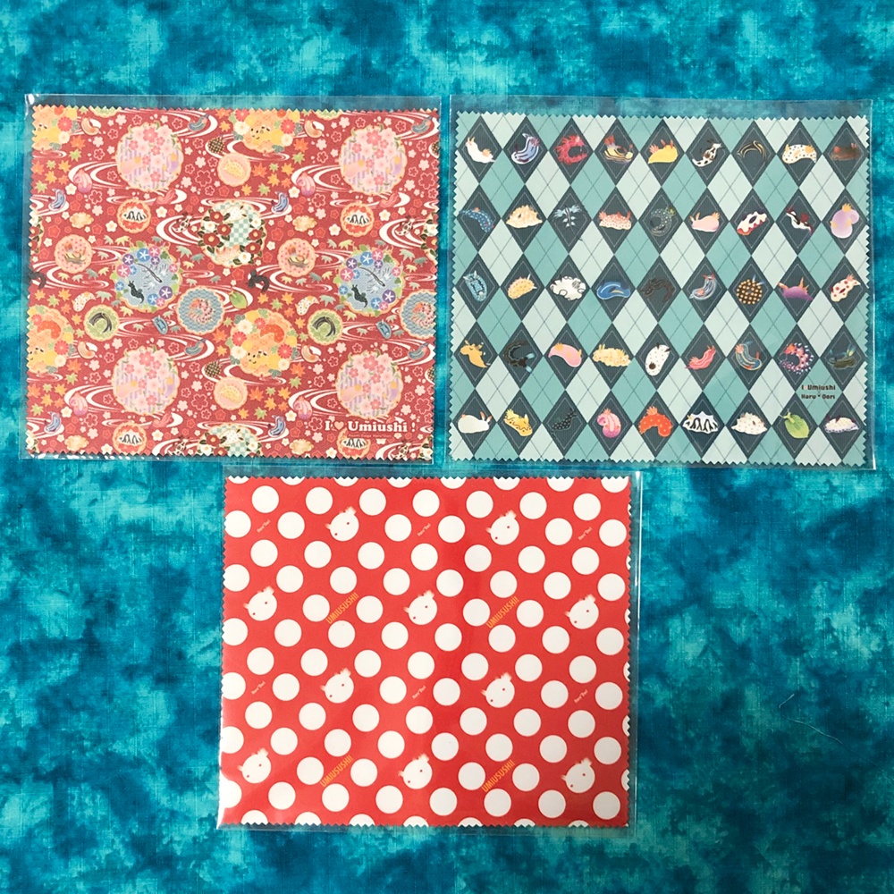 ウミウシ柄クリーニングクロス　3種