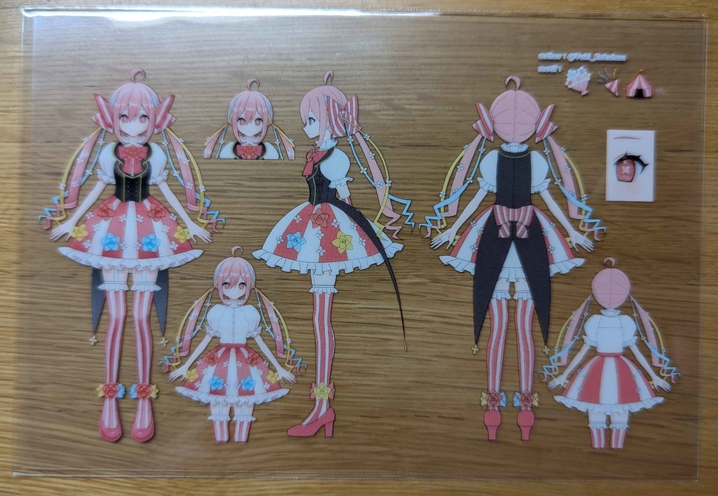 もちーず企画展『emojimojimoji』💐🎉🎪三面図クリアポストカード