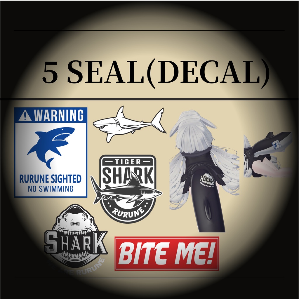 { SALE }「rurune」13 color Predator Eye Texture, Soft Smoky Makeup & Body Texture, Tail Decal