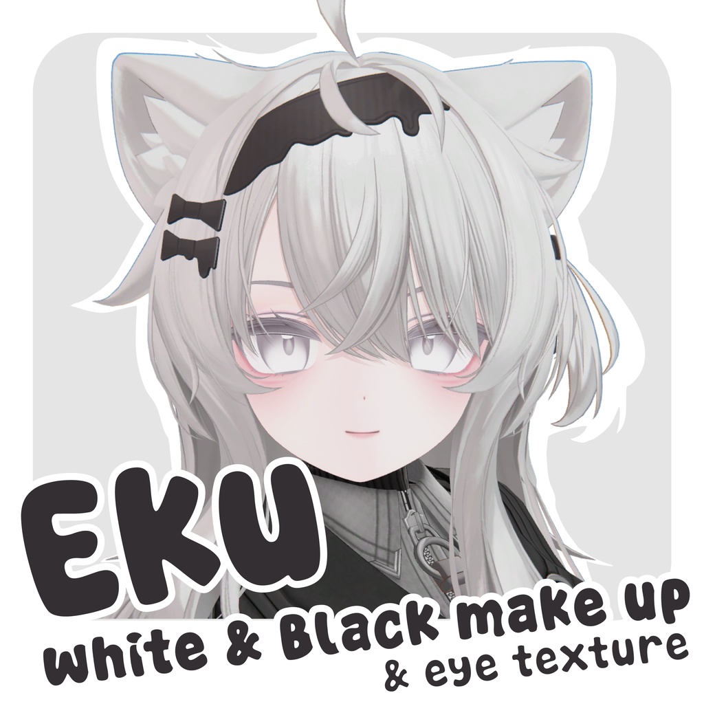 [ Sale ] エク - Eku Black&White Makeup and Eyetexture #Eku3D