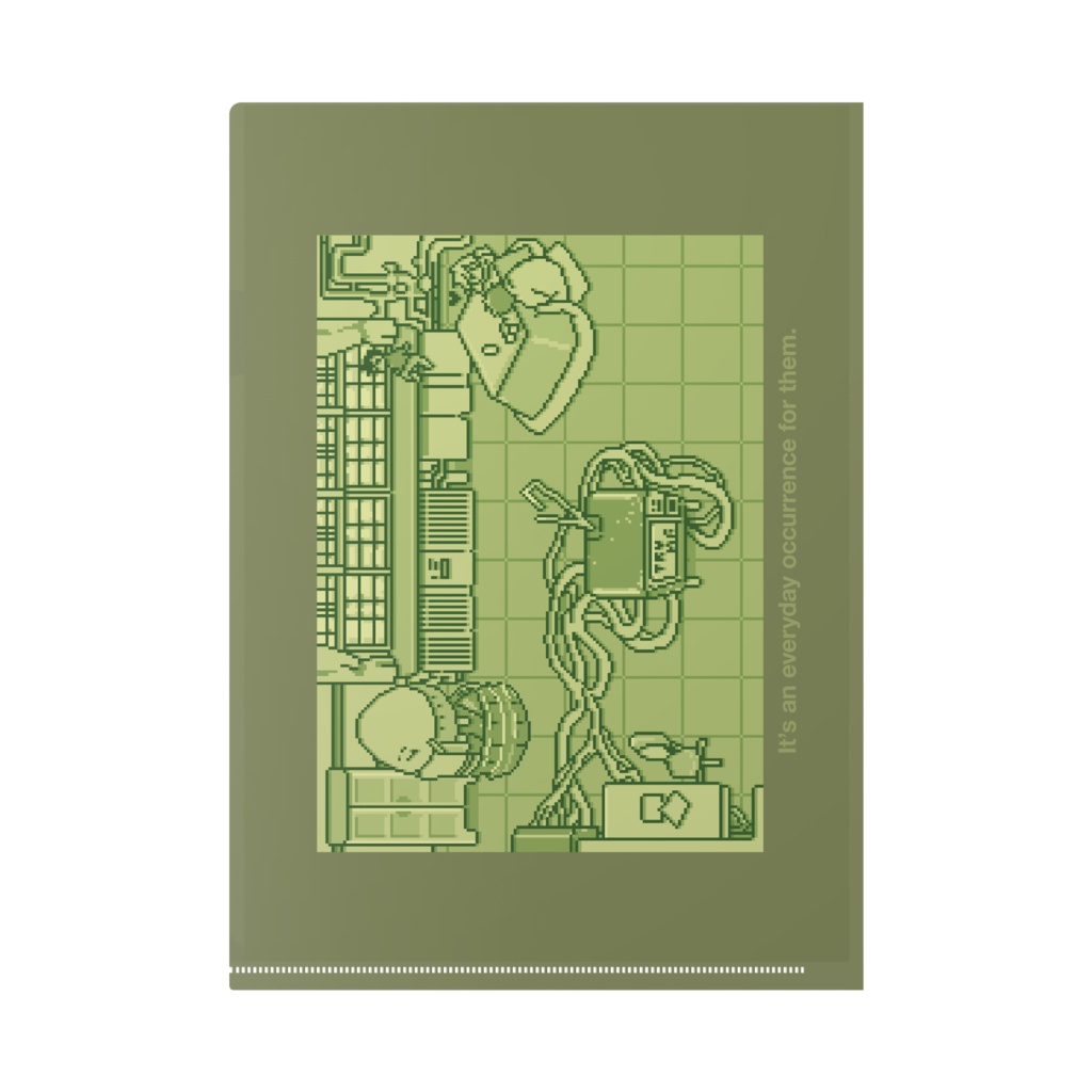 「穴街の彼等 8bit風」クリアファイル