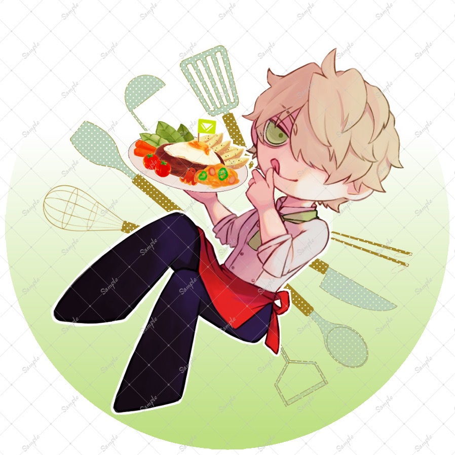 キスブラ　クッキング缶バッジ