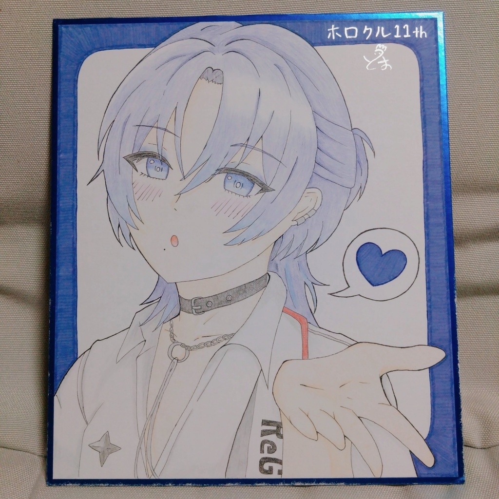 ホロクル11th  火威青 手描き色紙 中サイズ