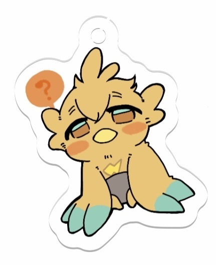 にわとりと【ねぐせ】アクリルキーホルダー