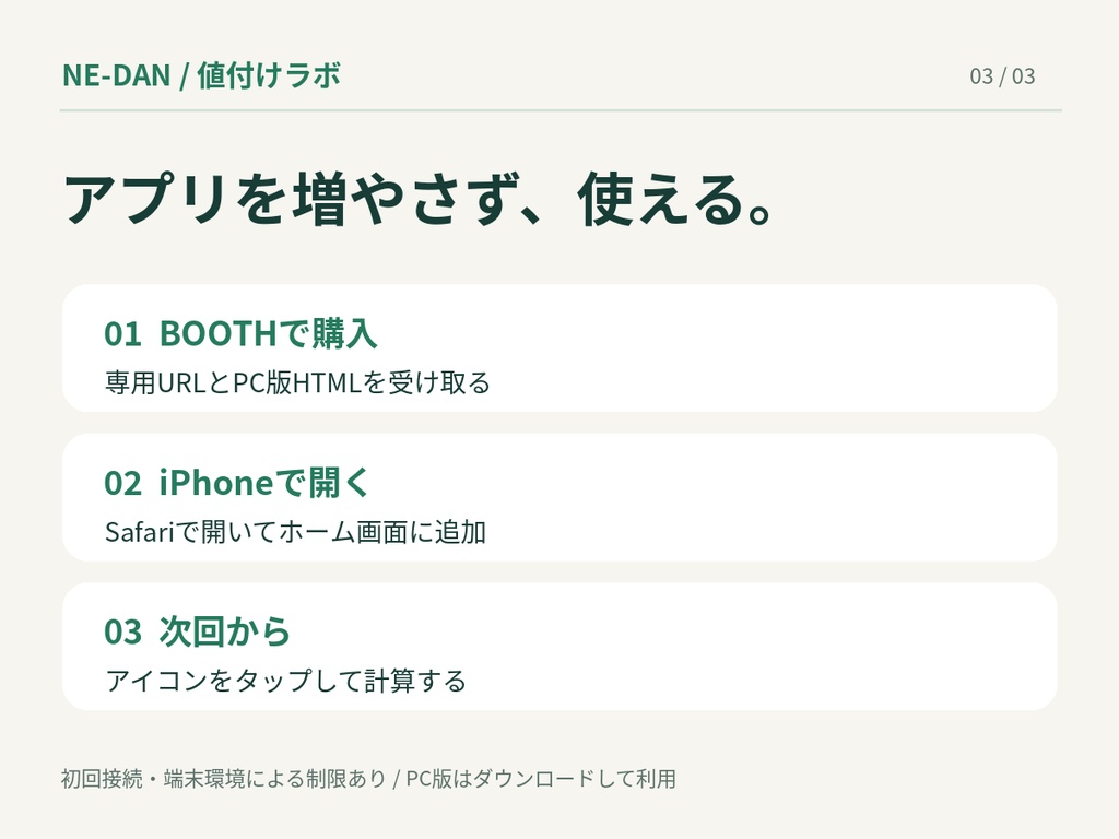 NE-DAN|値付けラボ|ハンドメイド・小さなお店の売値&利益計算【スマホ/PC】
