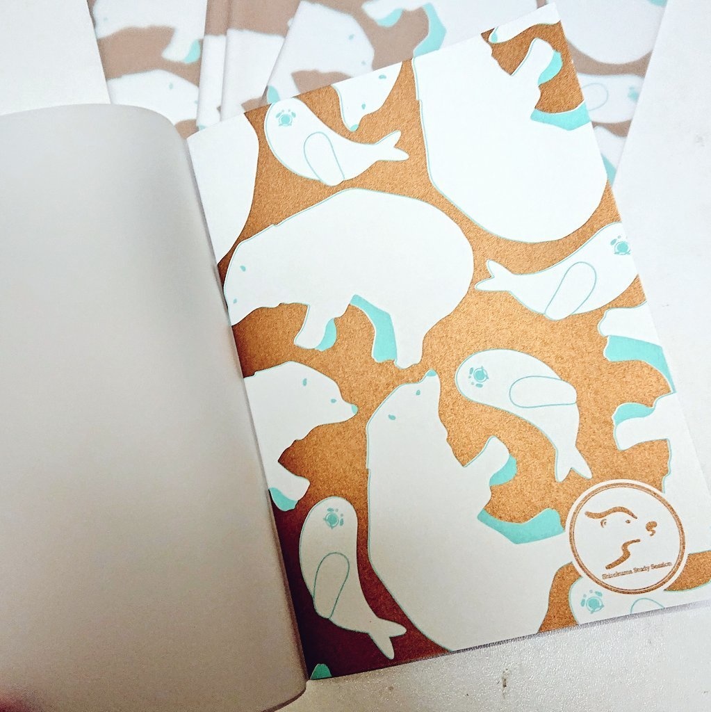 しろくまとアザラシのノートB6　ポストカード付属