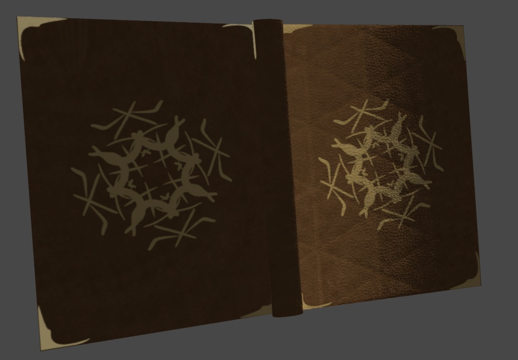 【オリジナル3Dモデル】魔法使いの本(△520ポリゴン)