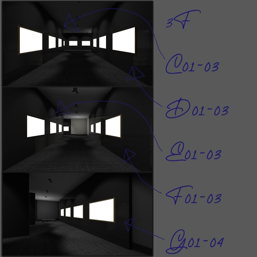 【Unity2019 SDK2.0対応しました】 美術館、写真館の3Dモデル ※VRChatなどで使用可、ワールド制作時使用可、オリジナル3Dモデル