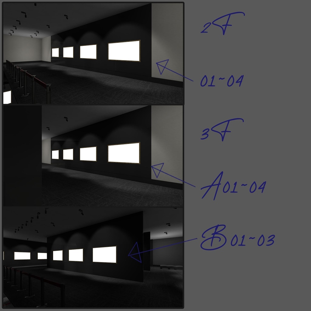 【Unity2019 SDK2.0対応しました】 美術館、写真館の3Dモデル ※VRChatなどで使用可、ワールド制作時使用可、オリジナル3Dモデル