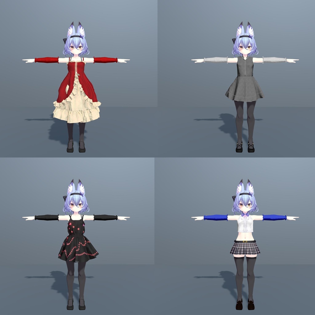 幽狐さん用着せ替え衣装モデルパーツ オフショルダー袖(袖のみ)