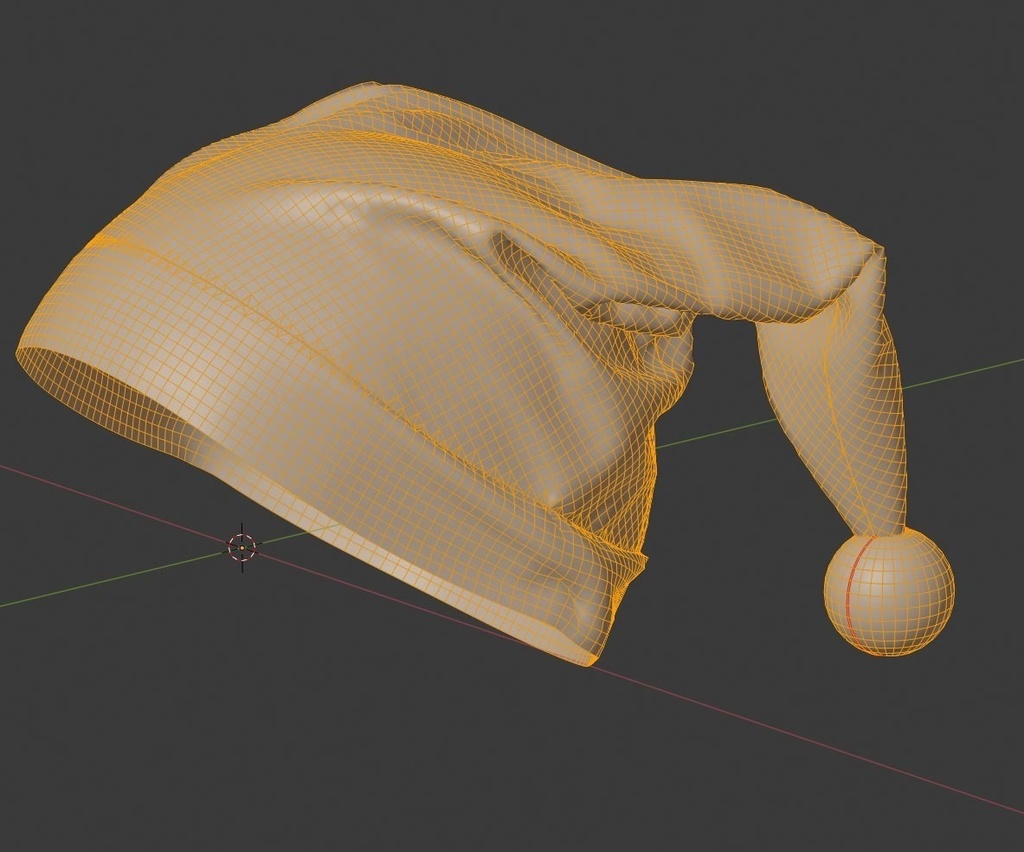 【VRChat使用可】サンタ帽子(△4959ポリゴン、△20052ポリゴン)【オリジナル3Dモデル】