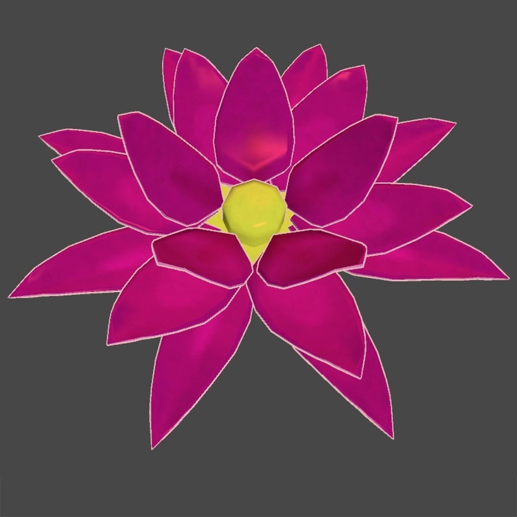 【VRChat使用可】蓮の飾り(△2680ポリゴン)