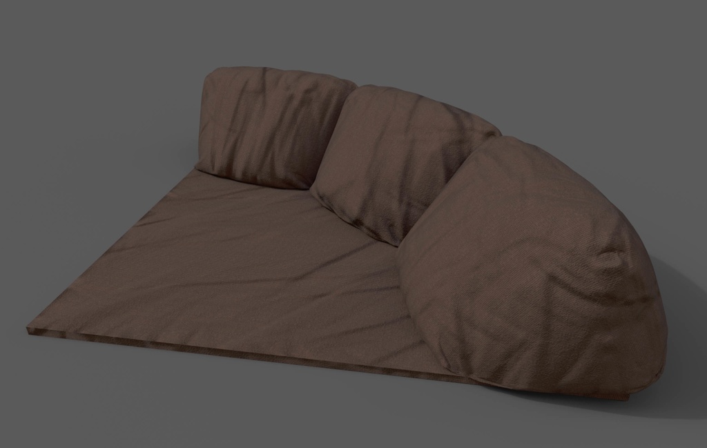 丸く配置するクッションの3Dモデル【VRChat使用可】