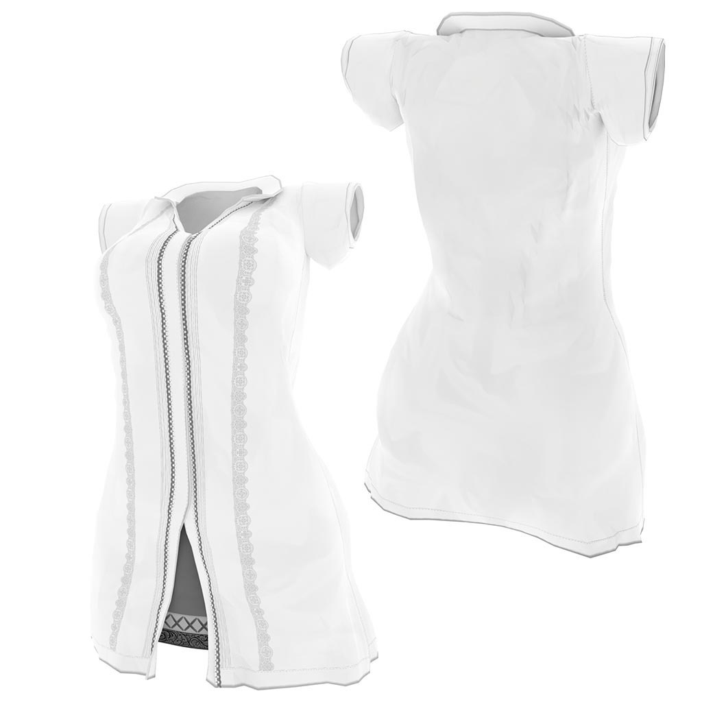 シルヴィアちゃん用着せ替え衣装 半袖のシャツ、ミニタイトスカート