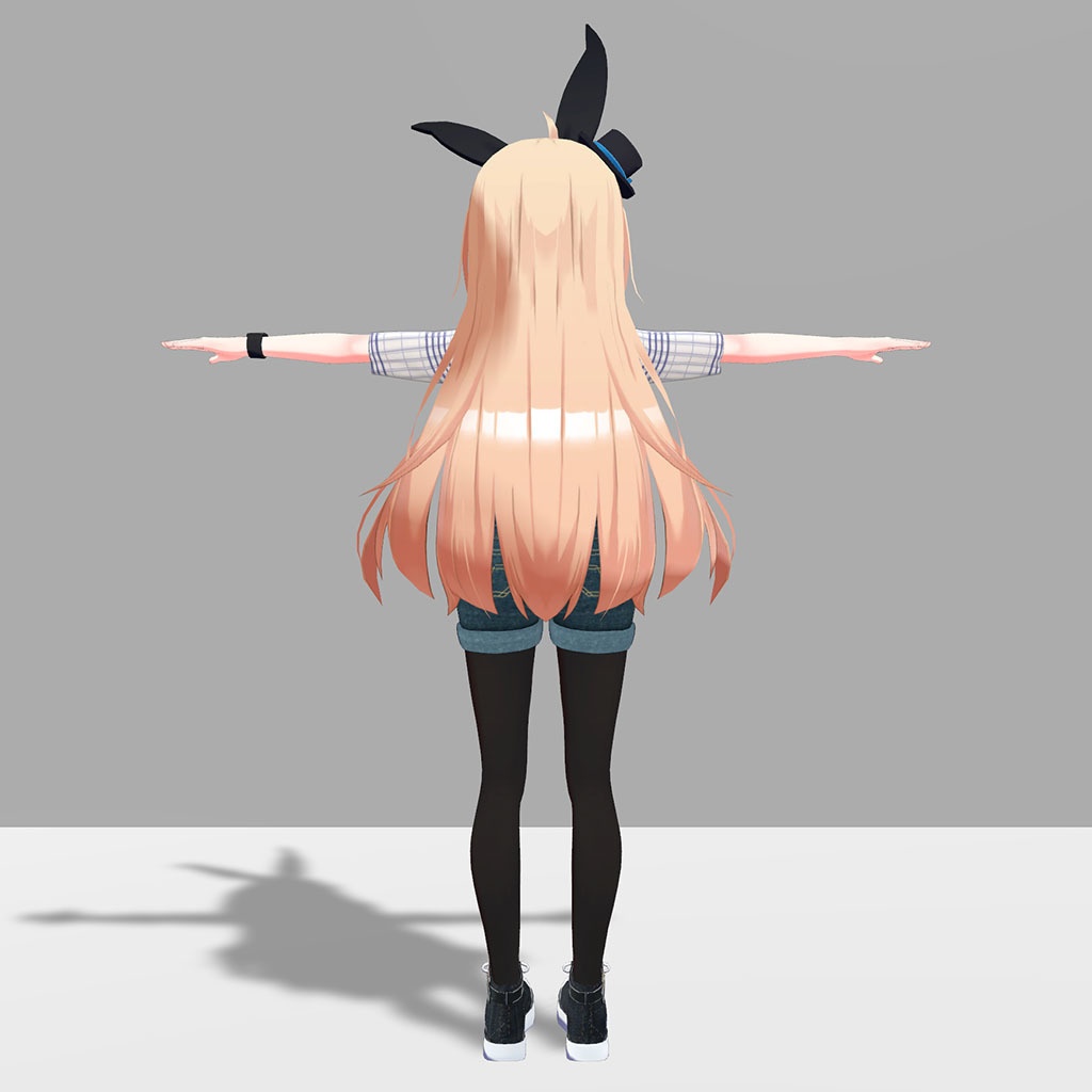 リアアリス(RearAlice)用衣装 ボーイッシュスタイル(Tシャツ、ミニデニムショートパンツ)