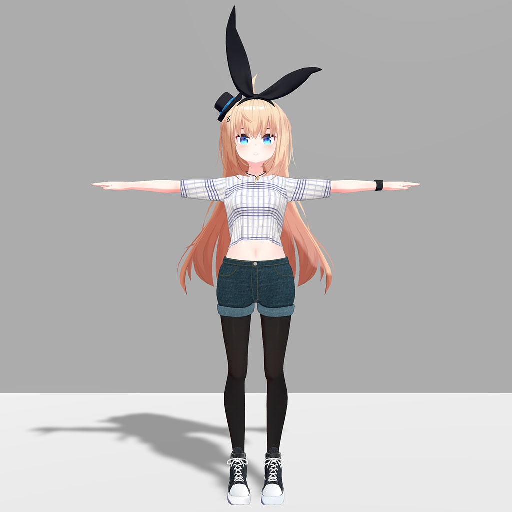 リアアリス(RearAlice)用衣装 ボーイッシュスタイル(Tシャツ、ミニデニムショートパンツ)