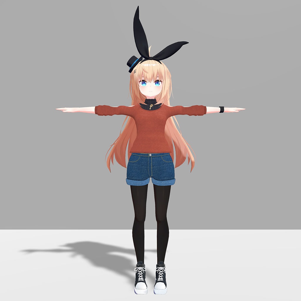 リアアリス(RearAlice)用衣装 オータムスタイル(秋服)オフショルダートップス、ミニデニムショートパンツ(ワイド)