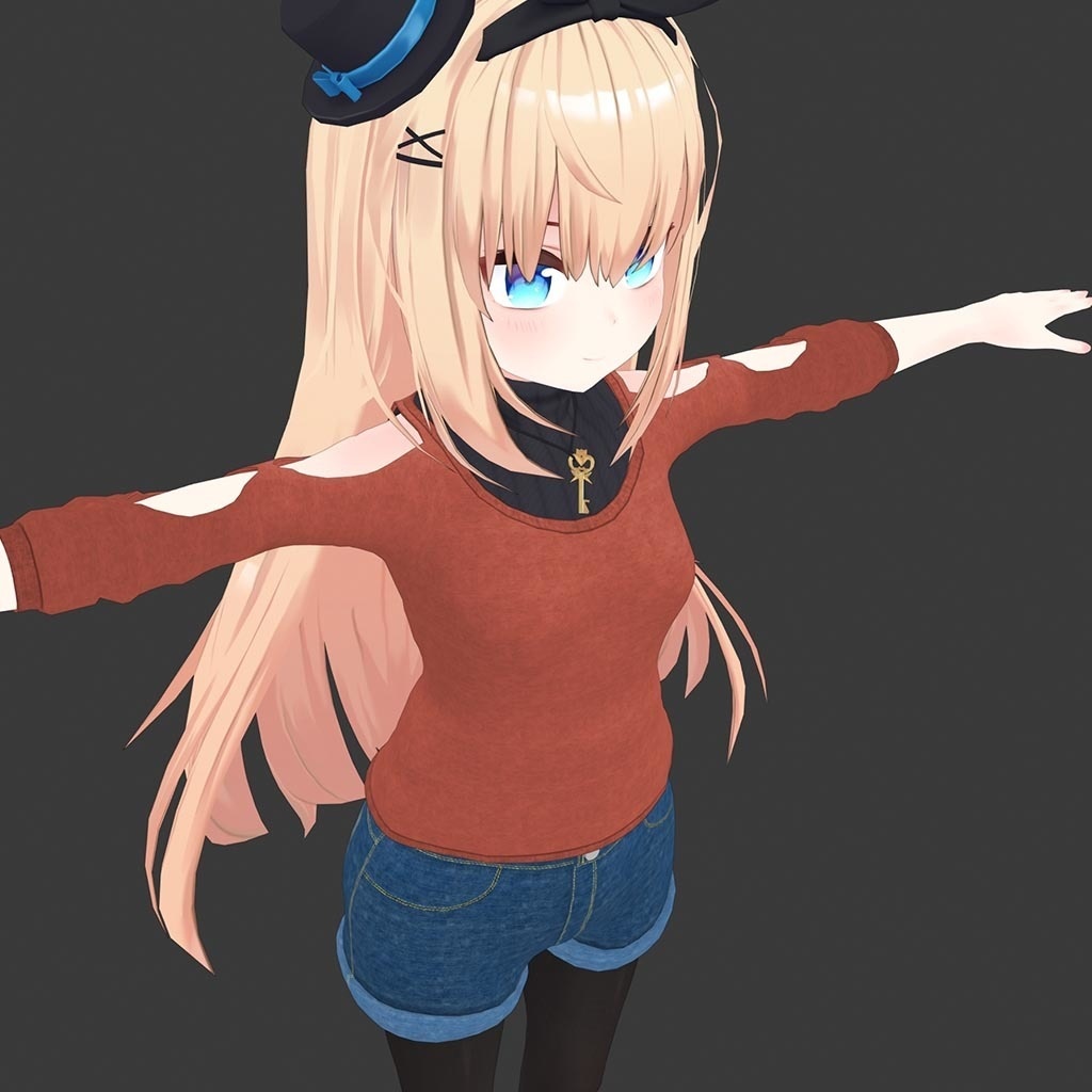 リアアリス(RearAlice)用衣装 オータムスタイル(秋服)オフショルダートップス、ミニデニムショートパンツ(ワイド)