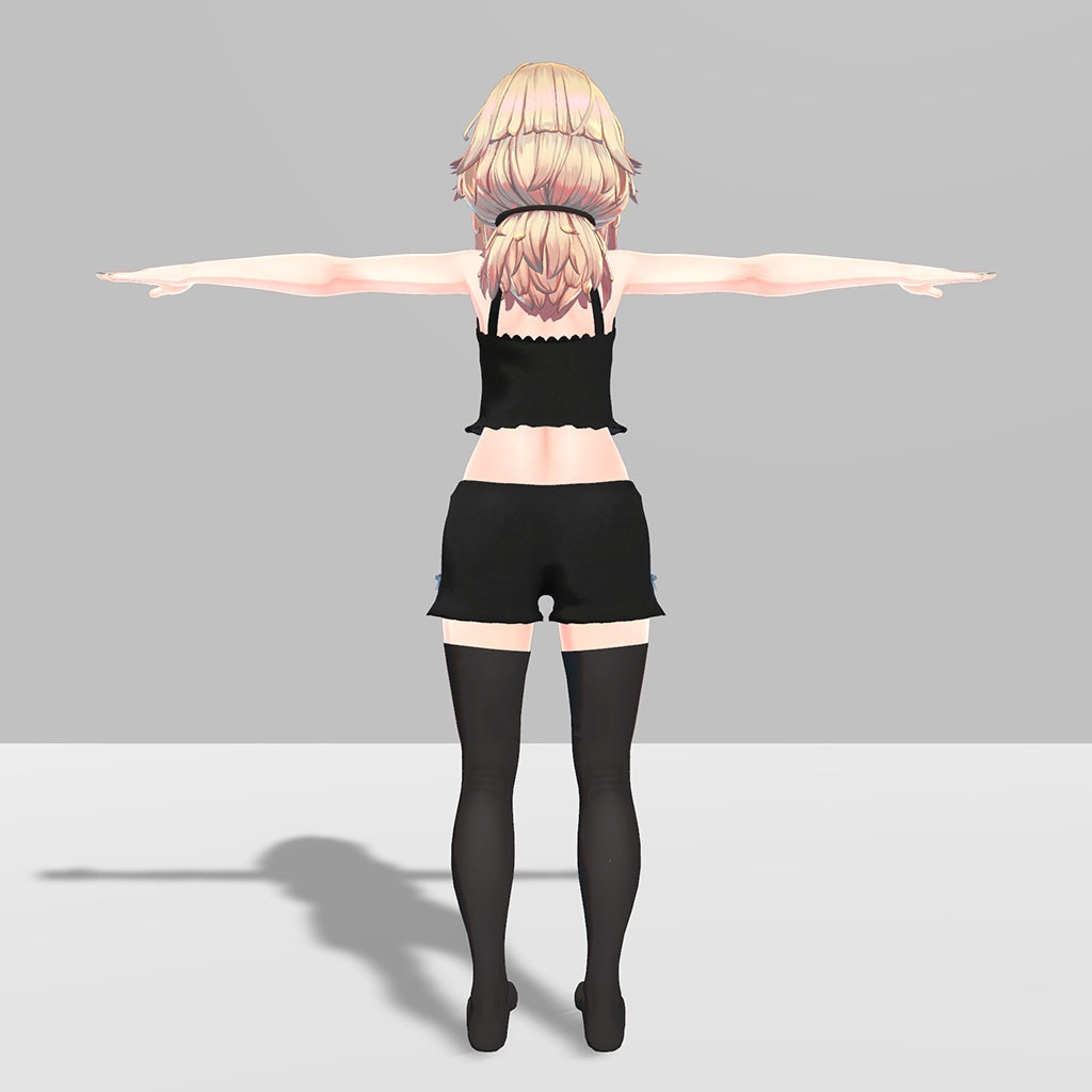 【2021/11/07 メッシュとウェイトの調整】メリノ用衣装、ルームウェア、フリル付のトップスとショートパンツ