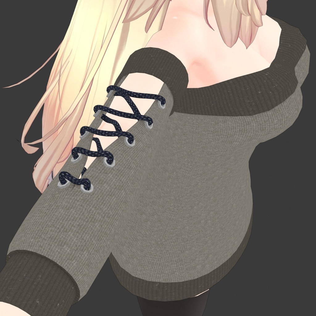 メリノ用衣装、オフショルダーセーター 袖紐タイプ