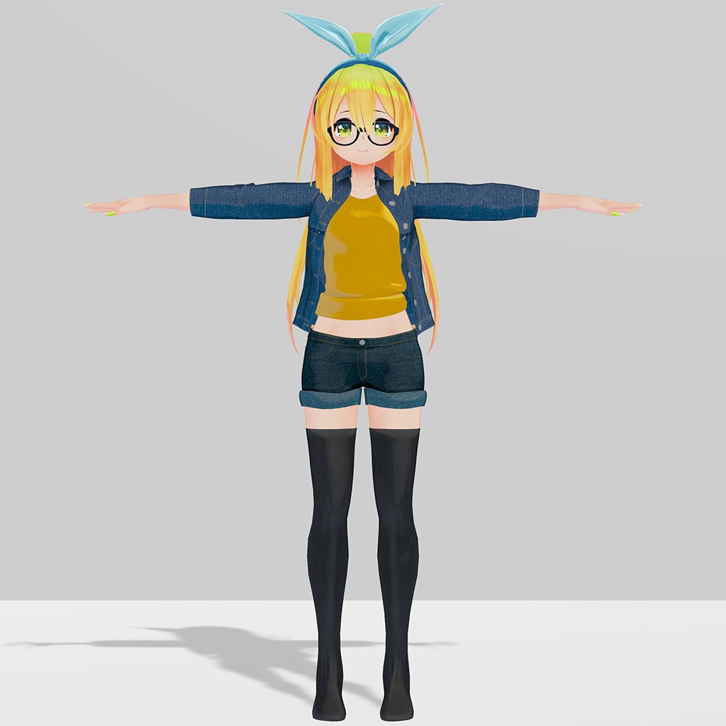 【PB対応】バナナのばななちゃん用着せ替え衣装、デニムコーディネート