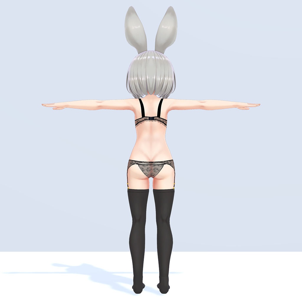 レイニィちゃん用衣装、レースランジェリーセット(レースのブラジャー、ショーツ、ガーター)