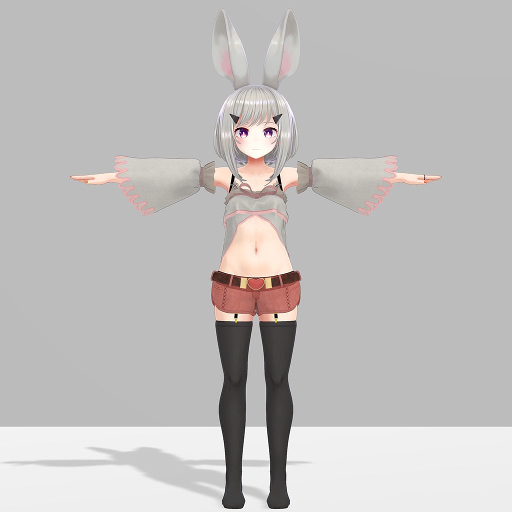 レイニィちゃん用の衣装、カジュアルウェア(トップス、スリーブ、ショートパンツ、ベルト)