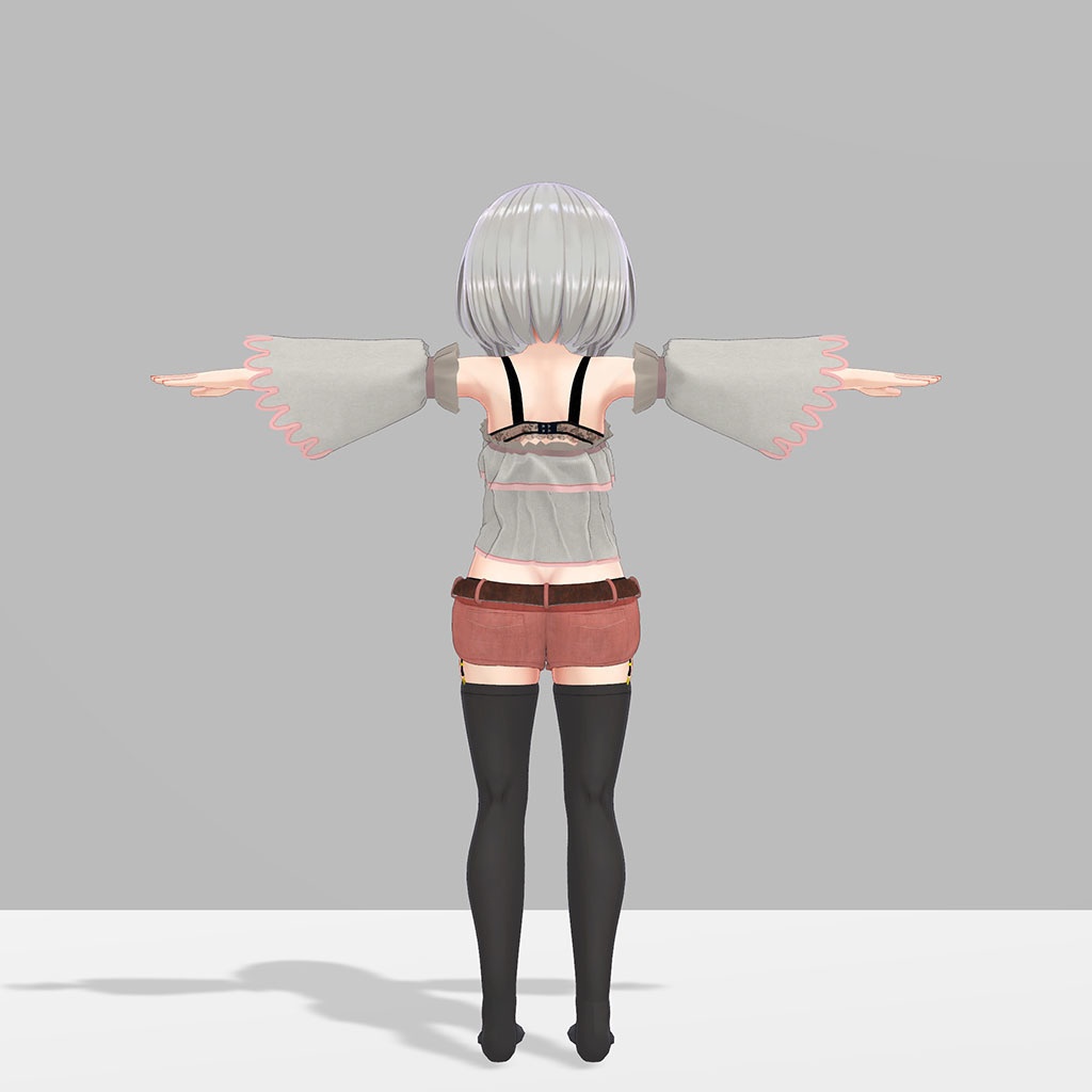 レイニィちゃん用の衣装、カジュアルウェア(トップス、スリーブ、ショートパンツ、ベルト)