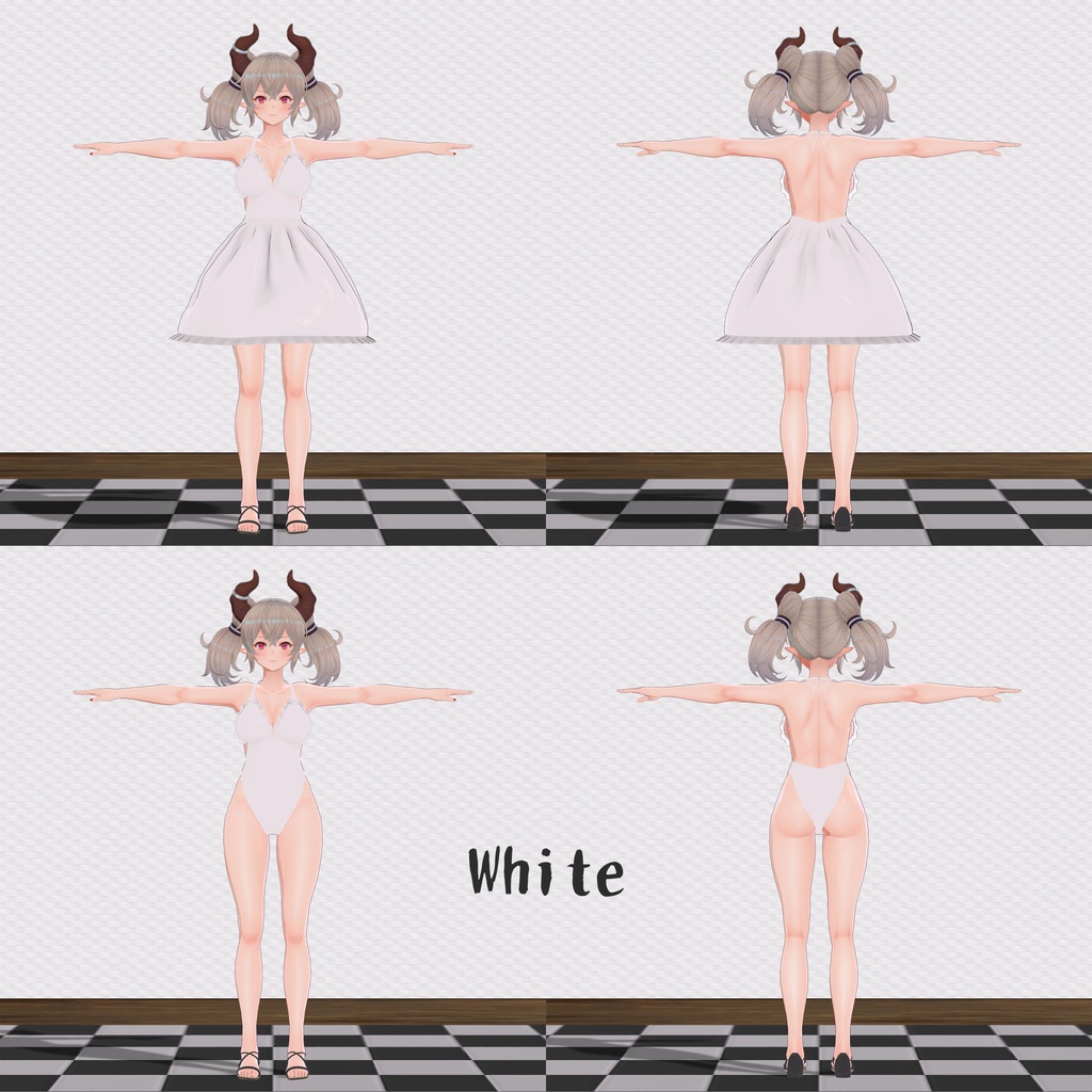 【PB対応】『ドラゴニュート・シェンナ』用の衣装、ワンピースとシューズ、スカート部分を着脱可