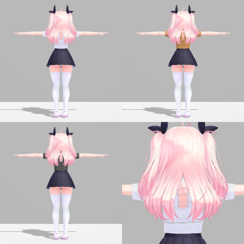 イヨちゃん用の衣装、オフショルダーシャツ(半袖)