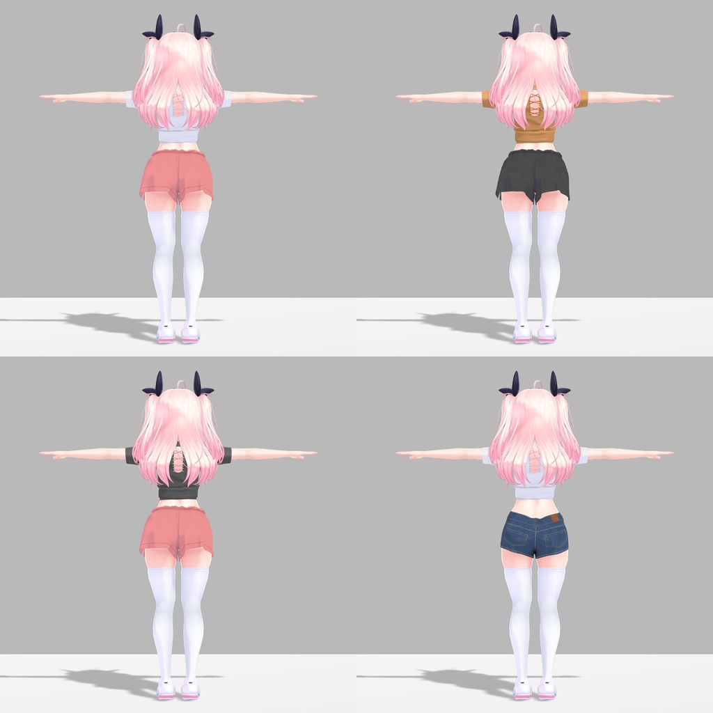 イヨちゃん用の衣装、オフショルダーシャツ(半袖)