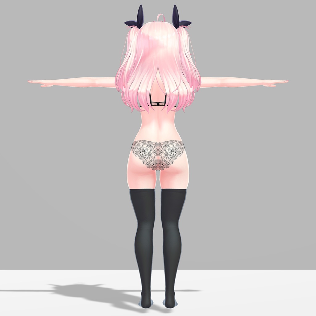 イヨちゃん用の衣装、レースランジェリーセット(レースブラジャー、レースショーツ)