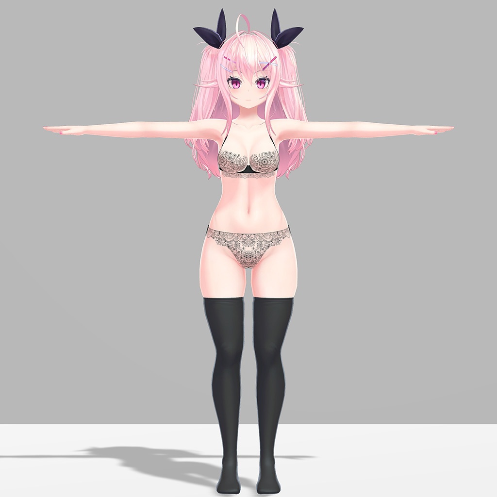 イヨちゃん用の衣装、レースランジェリーセット(レースブラジャー、レースショーツ)