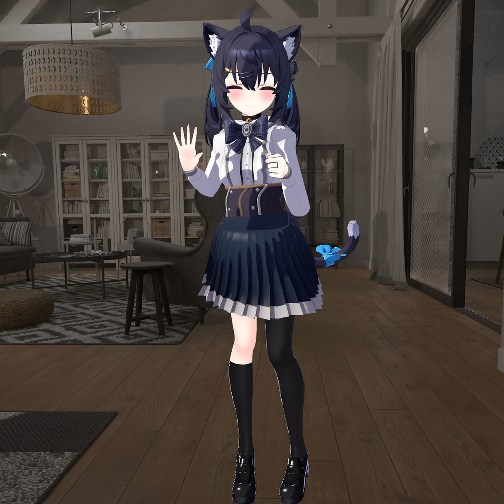 セフィラ(Sephira)用衣装、ガーリーフリルコーデ(ブラウス、スカート、コルセット、ブローチ)