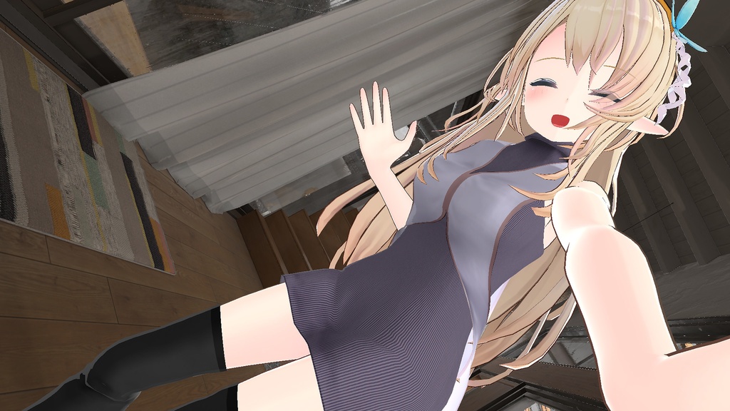 【PB対応】ルシナちゃん用の衣装、タートルネックワンピースセット